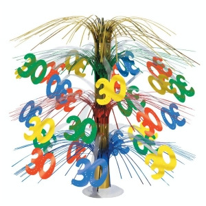 Pack of 6 Multi-Colored Happy 30th Birthday Party Cascading Table Centerpieces 18 - All