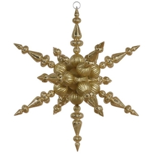 30 Gold Commercial Shatterproof Radical 3-D Snowflake Christmas Ornament - All