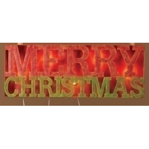 33 Lighted Distressed Merry Christmas Outdoor Decoration Sign - All