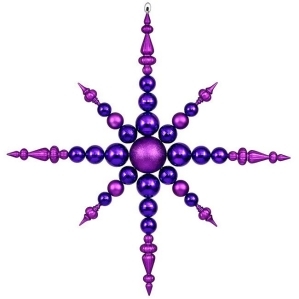 43 Purple Commercial Sized Shatterproof Radical Snowflake Christmas Ornament - All