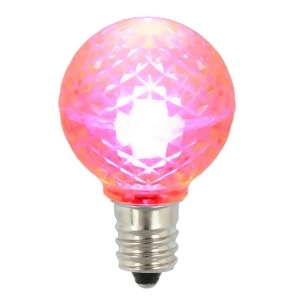 Pack of 25 Led G30 Pink Replacement Christmas Light Bulbs - All