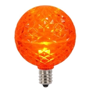 Club Pack of 25 Led G50 Orange Replacement Christmas Light Bulbs E12 Base - All