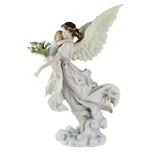 11.25 Galleria Divina Religious Angel with Child and Flowers Figure - All