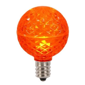 Club Pack of 25 Led G50 Orange Replacement Christmas Light Bulbs E17 Base - All