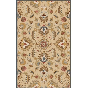 8' x 11' Flavian Blond and Lemon Grass Hand Tufted Wool Area Throw Rug - All