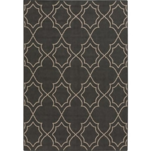 8.75' x 12.75' Vintage Harmony Black and Brown Taupe Shed-Free Area Throw Rug - All