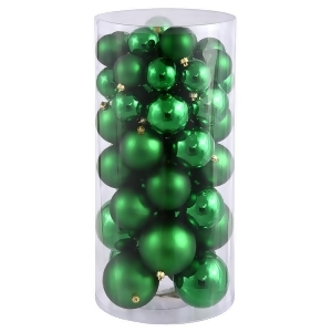 50Ct Xmas Green Shiny Matte Shatterproof Christmas Ball Ornaments 2.4 - All