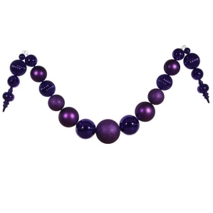 14' Huge Commercial Purple 3-Finish Shatterproof Christmas Ball Ornament Garland - All