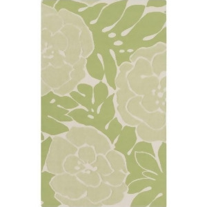 8' x 11' Devine Design Floral Forest Green and Light Gray Hand Woven Reversible Wool Area Throw Rug - All