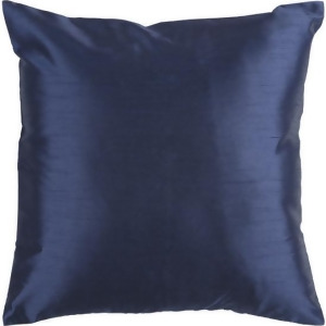 22 Shiny Solid Navy Blue Decorative Down Throw Pillow - All