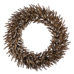 30 Sparkling Chocolate Brown Artificial Christmas Wreath Unlit - All