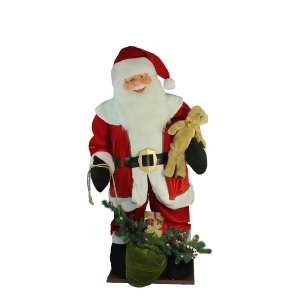 6' Inflatable Led Lighted Musical Santa Claus Christmas Figure with Gift Bag - All