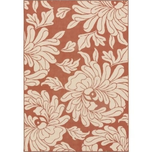 2.25' x 4.5' Flowery Foundation Clay Red and Cream Beige Shed Area Throw Rug - All