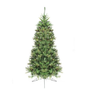 7.5' Pre-Lit Canyon Pine Artificial Half Wall Christmas Tree Clear Lights - All