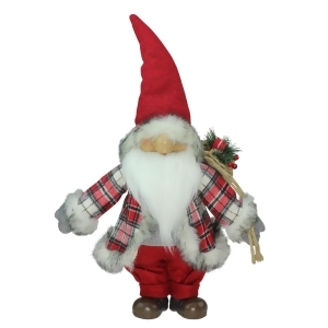 21 Red and Gray Merry Matthew Gnome Christmas Tabletop Decoration - All
