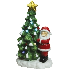 21.25 Christmas Morning Led Lighted Musical Santa and Christmas Tree Tabletop Figure - All