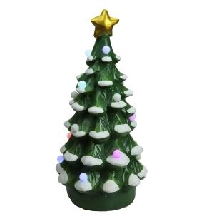 18.25 Christmas Morning Led Lighted Musical Christmas Tree Tabletop Figure - All