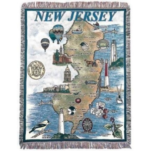 State of New Jersey Tapestry Throw Blanket 50 x 60 - All