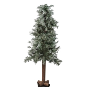 4' x 24 Frosted and Glittered Woodland Alpine Artificial Christmas Tree Unlit - All