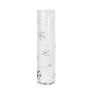 24 Elegant Winter White Christmas Snowflake Standing Floor Candle Lantern - All
