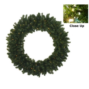 36 Pre-Lit Battery Operated Canadian Pine Christmas Wreath Clear Led Lights - All