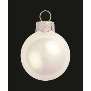 28Ct Pearl White Polar Glass Ball Christmas Ornaments 2 50mm - All