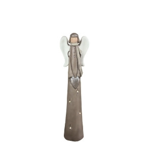 24 Led Lighted Eco-Friendly Angel with Heart Christmas Tabletop Figure - All