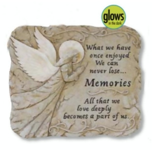 10.25 Religious Memories Angel and Verse Outdoor Garden Cemetery Marker Plaque - All
