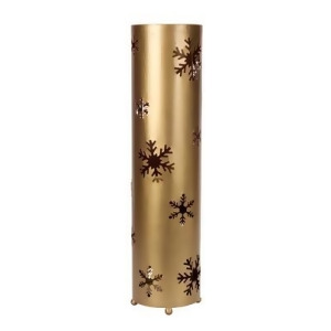 24 Elegant Winter Golden Bronze Christmas Snowflake Standing Floor Candle Lantern - All