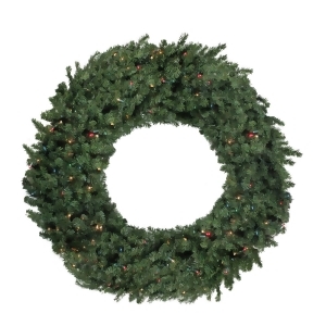 72 Pre-Lit Commercial Canadian Pine Artificial Christmas Wreath Multi Lights - All