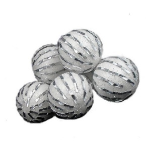 6 December Diamonds White and Silver Shatterproof Christmas Ball Ornaments 3.75 - All