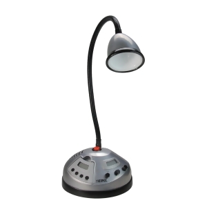 Deluxe Adjustable Silver Summer Outdoor Grill Light with Digital Timer and Radio - All
