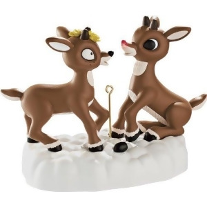 Carlton Cards Heirloom Rudolph and Clarice Light Up Christmas Ornament w/ Sound - All