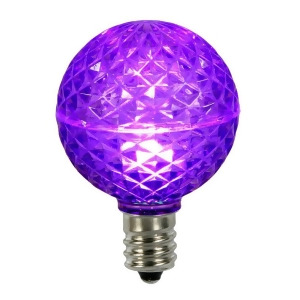 Club Pack of 25 Led G50 Purple Replacement Christmas Light Bulbs E12 Base - All