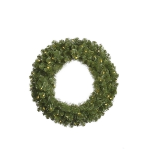 36 Pre-Lit Grand Teton Artificial Christmas Wreath Clear Dura-Lit Lights - All