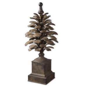 27 Hand Forged and Hand Hammered Pine Cone Finial with Antiqued Finish - All