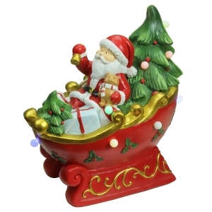 18 Led Lighted Santa in a Sleigh Musical Christmas Tabletop Decoration - All