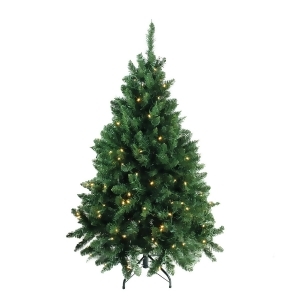 4.5' x 37 Pre-Lit Buffalo Fir Medium Artificial Christmas Tree Warm White Led Lights - All