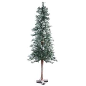 7' x 40 Frosted and Glittered Woodland Alpine Artificial Christmas Tree Unlit - All