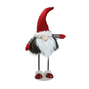 26.5 Plush Nordic Bouncy Santa Gnome Decorative Tabletop Christmas Figure - All