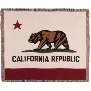 State Flag of California Woven Tapestry Afghan Throw Blanket 50 x 60 - All