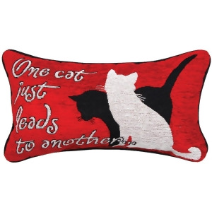One Cat Leads to Another Decorative Rectangular Throw Pillow 9 x 17 - All