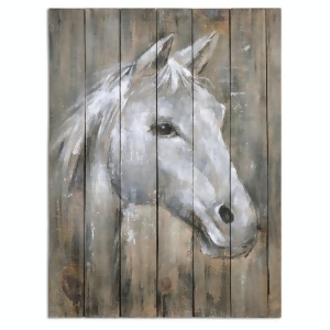32 Handcrafted Majestic Equestrian Horse Wall Art on Rough Textured Barn Wood - All