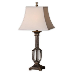 31 Antiqued Gold Leaf Champagne Highlighted Table Lamp - All