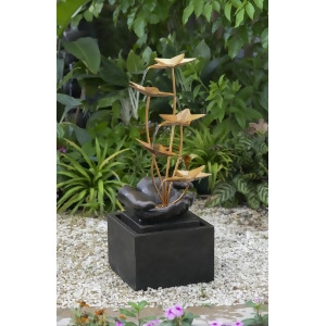 31.1 Modern Multi-Tier Metal Twisted Leaves Outdoor Patio Garden Water Fountain - All