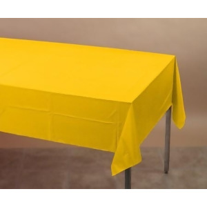Pack of 24 School Bus Yellow Disposable Plastic Banquet Party Table Covers 108' - All