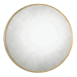 43 Grand Juliett Round Antique Finish Wall Mirror with Gold Leaf Frame - All