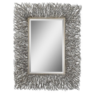 56 Unique Silver and Champagne Rectangular Beveled Wall Mirrror - All