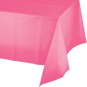 Pack of 12 Candy Pink Disposable Plastic Banquet Party Table Covers 108' - All