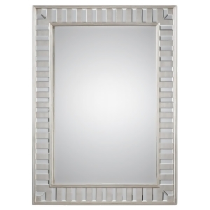 48 Lorient Rectangular Wall Mirror with Solid Pine Silver Leaf Accented Frame - All